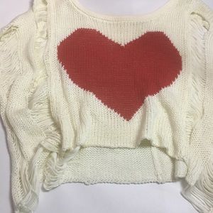 Knit Heart Crop top